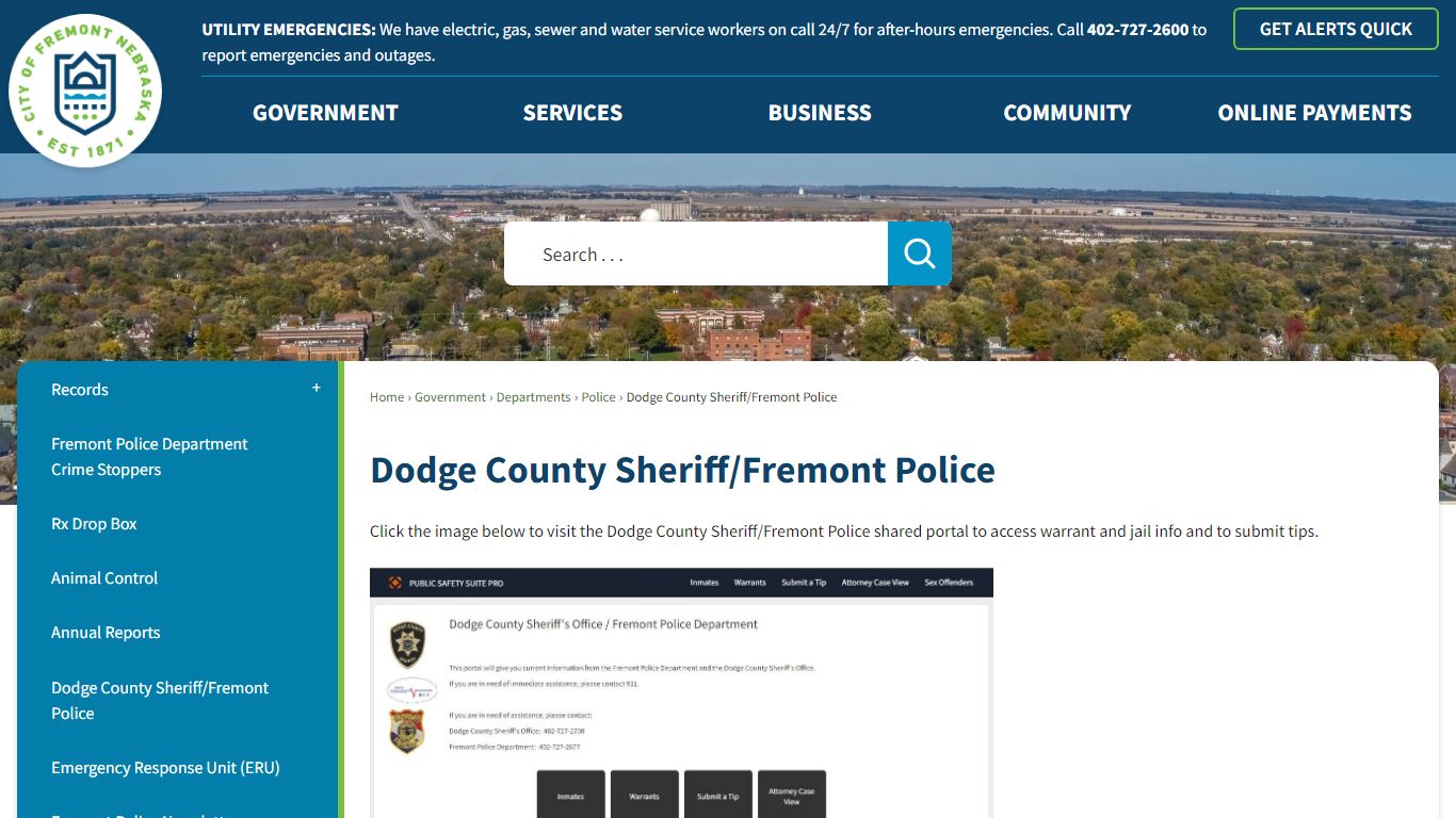 Dodge County Sheriff/Fremont Police - Fremont, NE - Official Website